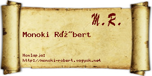 Monoki Róbert névjegykártya
