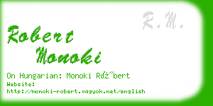 robert monoki business card